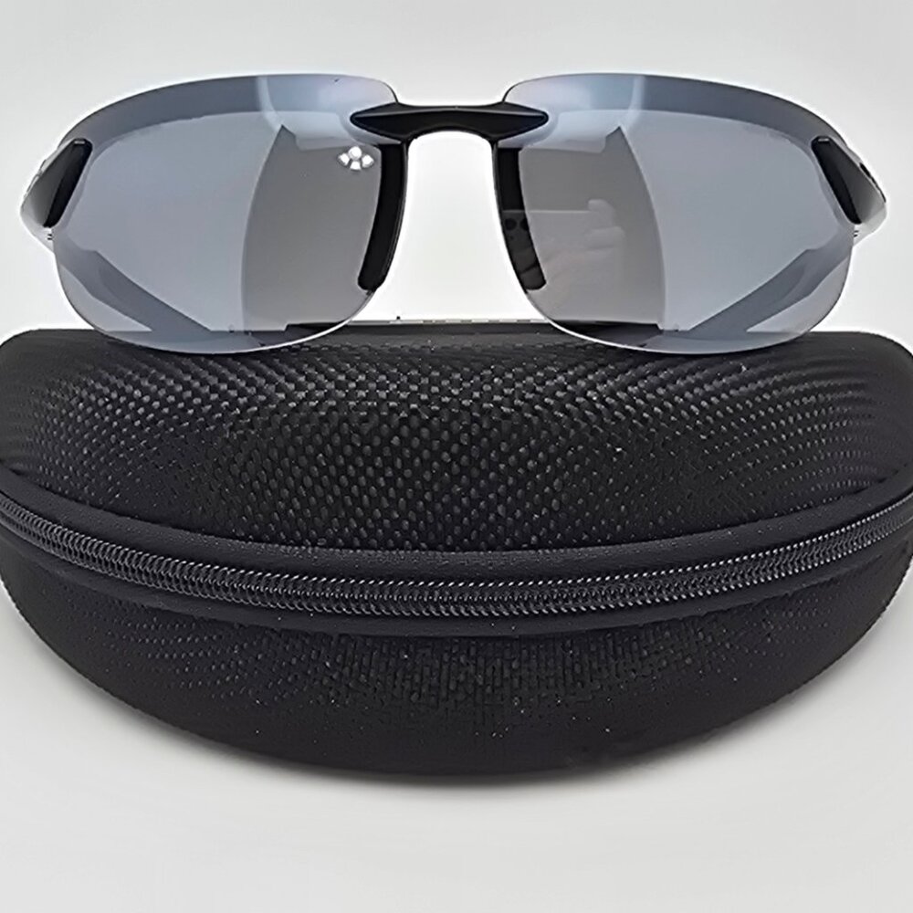 Wiley X Tobi Black Frame Polarized Grey Silver Flash Mirror Lens Sunglasses 62mm